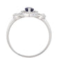 Ezüst Gyűrű Thai Zafírral és Fehér Topázzal