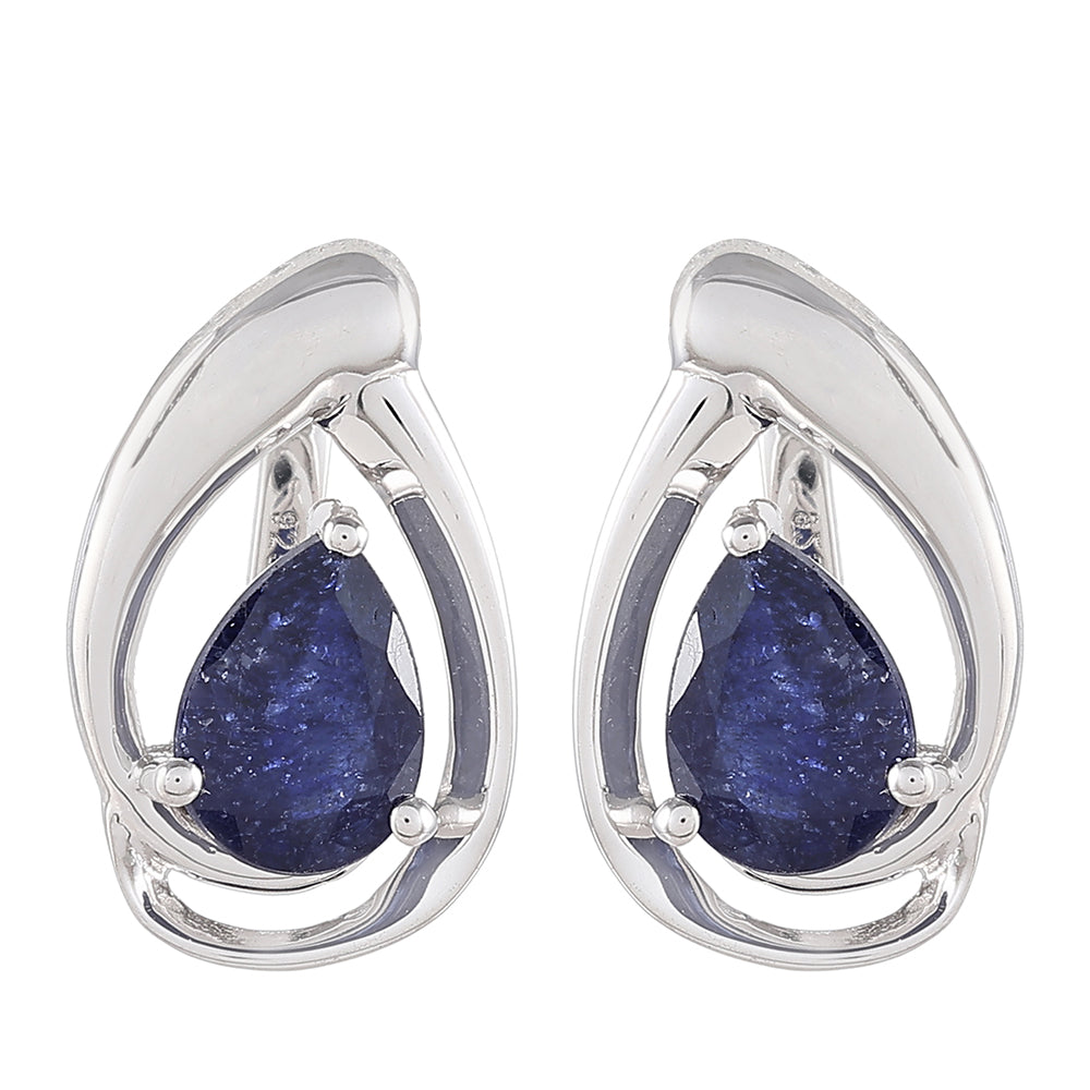 Ezüst Fülbevaló Thai Zafírral 1 