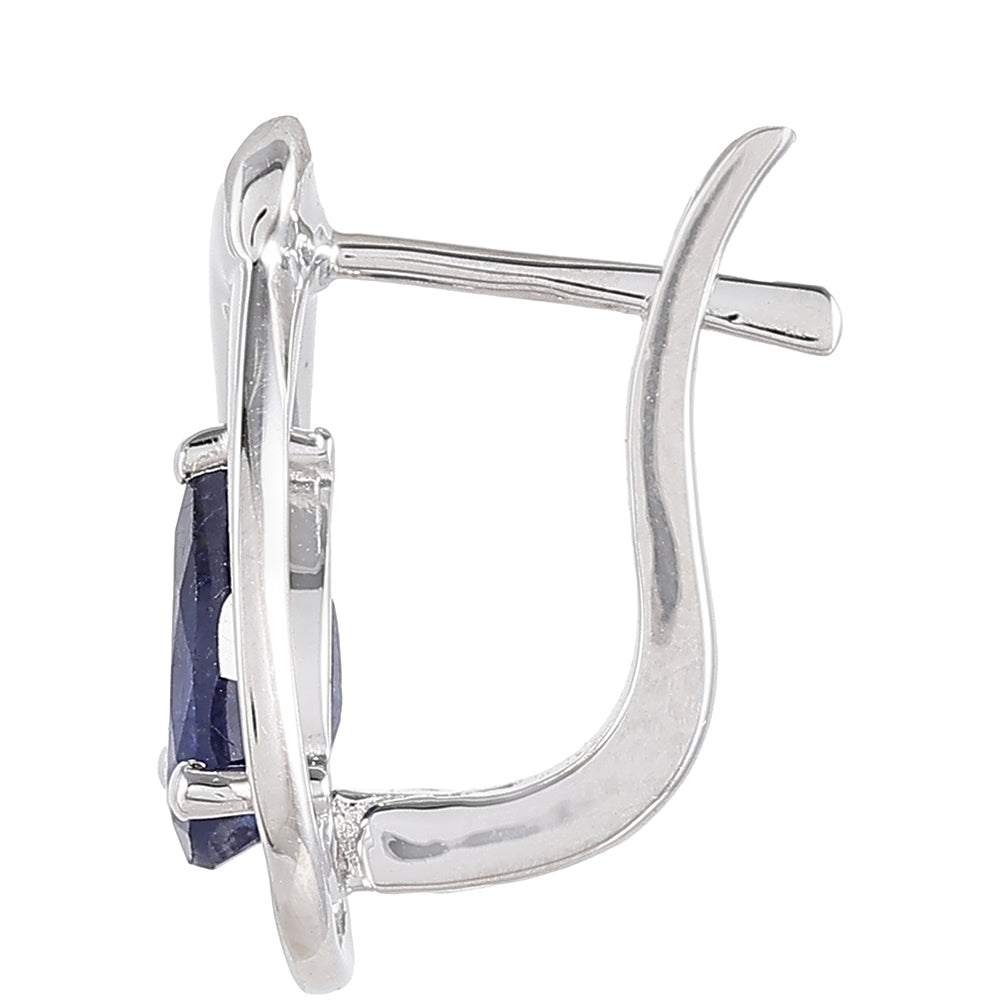 Ezüst Fülbevaló Thai Zafírral 2 