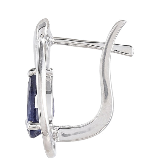 Ezüst Fülbevaló Thai Zafírral