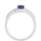 Ezüst Gyűrű Thai Zafírral és Fehér Topázzal