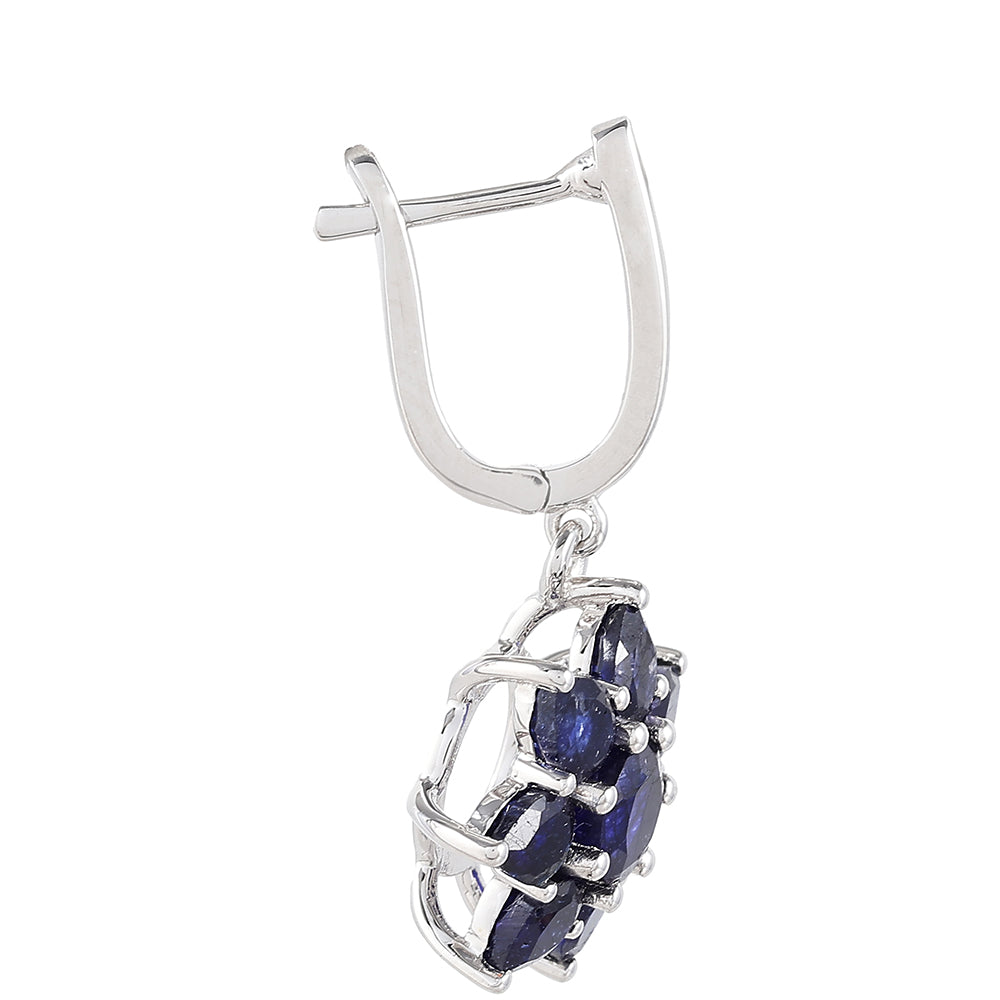 Ezüst Fülbevaló Thai Zafírral