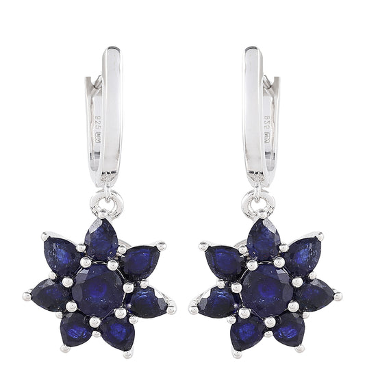 Ezüst Fülbevaló Thai Zafírral