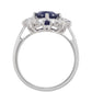Ezüst Gyűrű Thai Zafírral és Fehér Topázzal