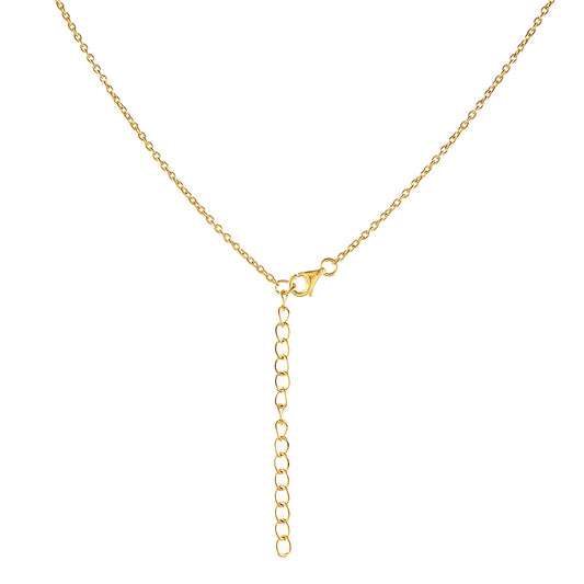 Arannyal Bevont Ezüst Nyaklánc Barokk Édesvízi Tenyésztett Gyönggyel és Fehér Topázzal