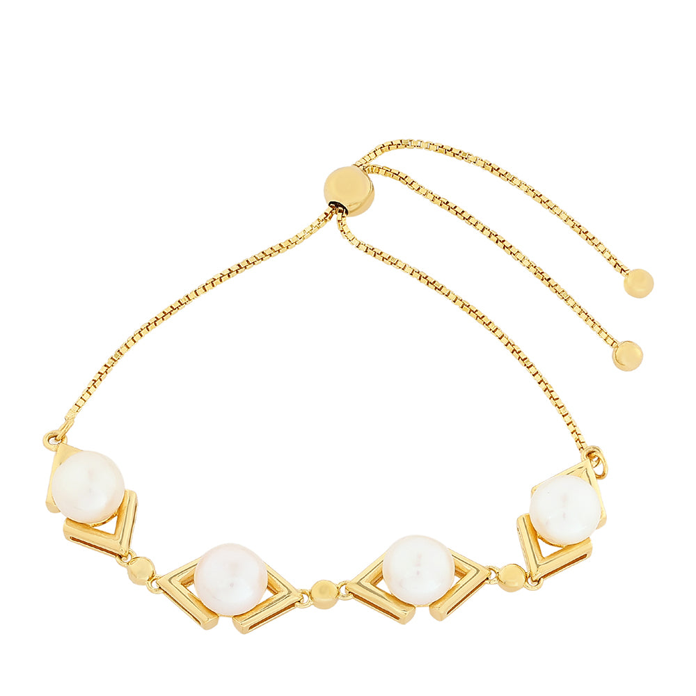 Arannyal Bevont Ezüst Karkötő Barokk Édesvízi Tenyésztett Gyönggyel 1 