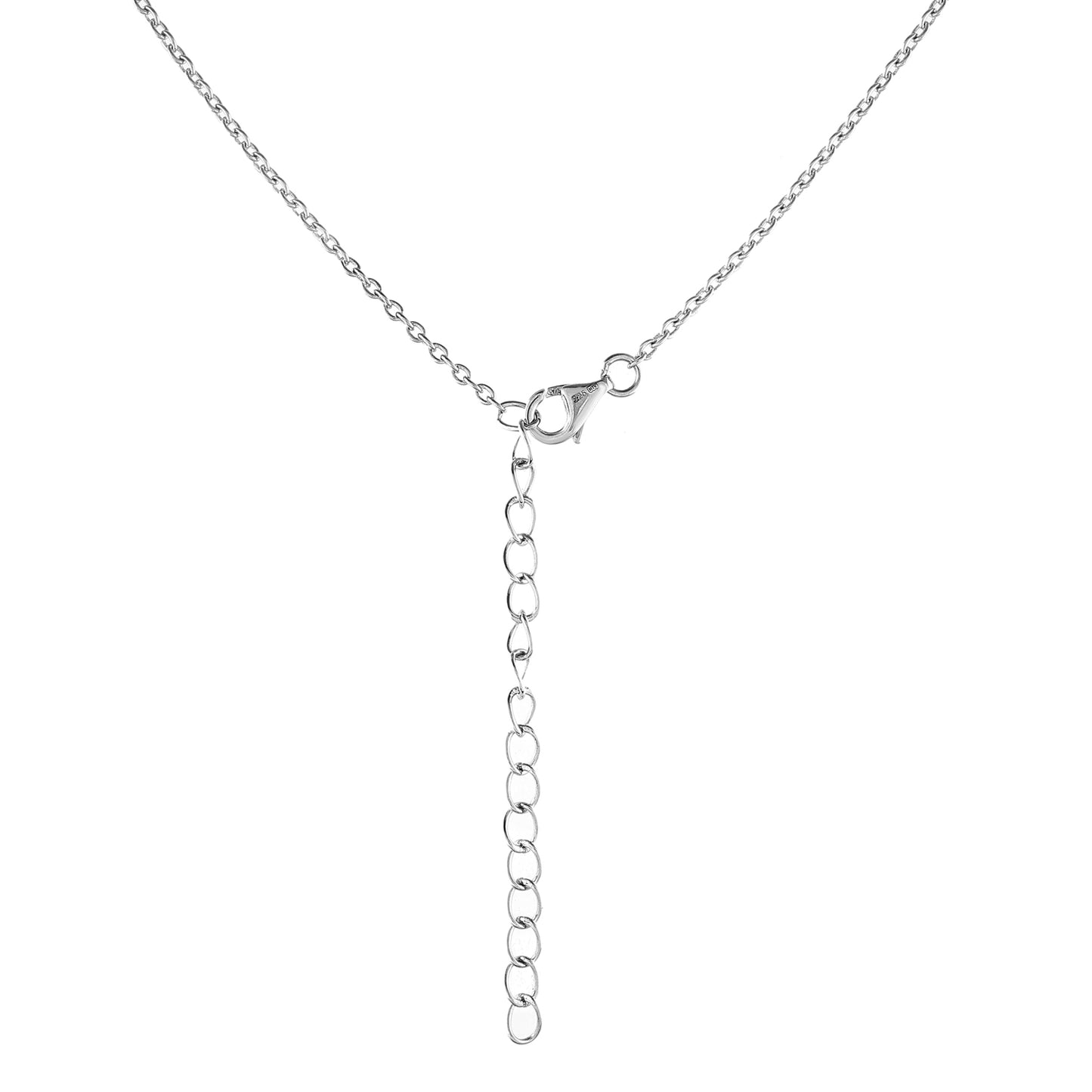 Ezüst Nyaklánc Páva Kvarccal és Fehér Topázzal