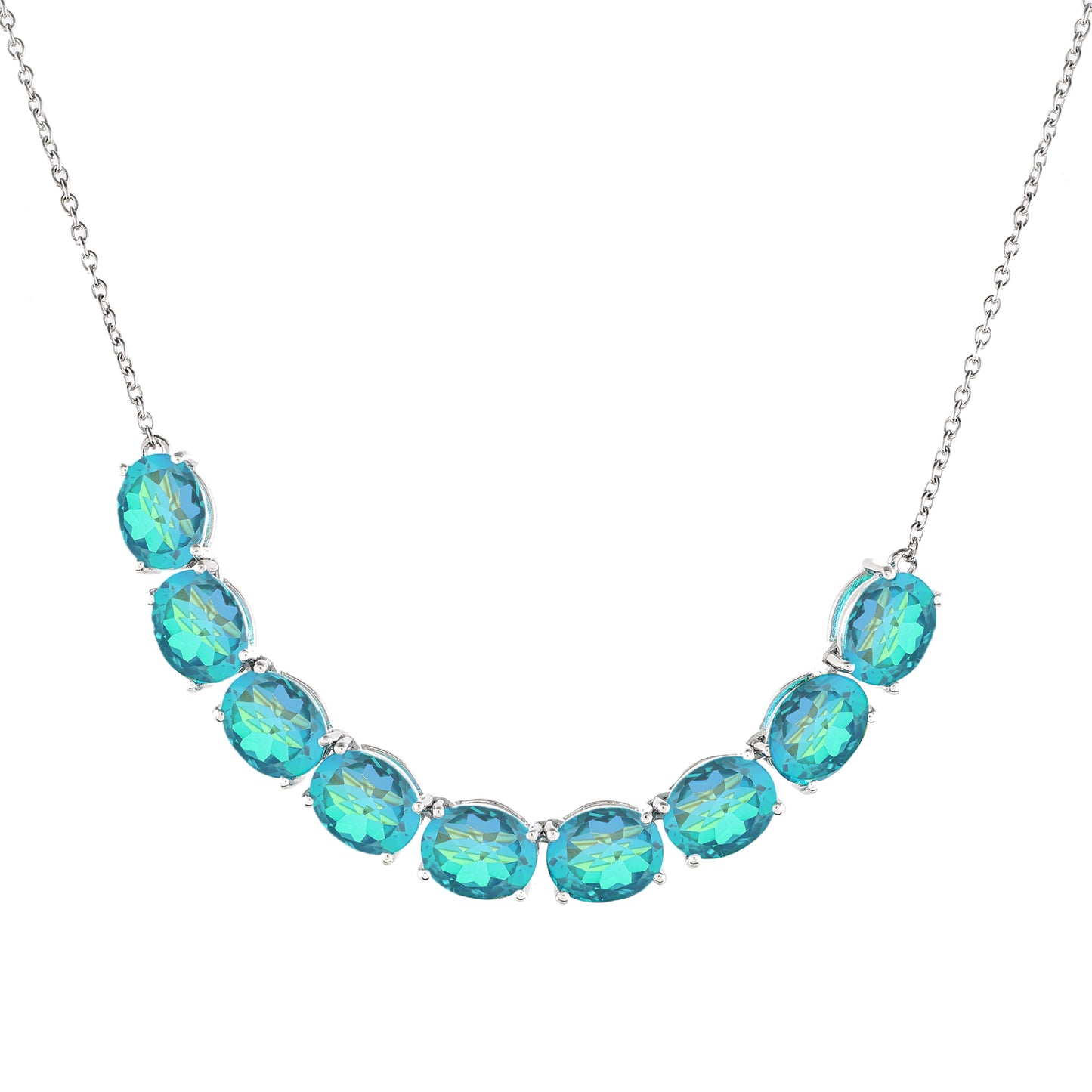 Ezüst Nyaklánc Páva Kvarccal