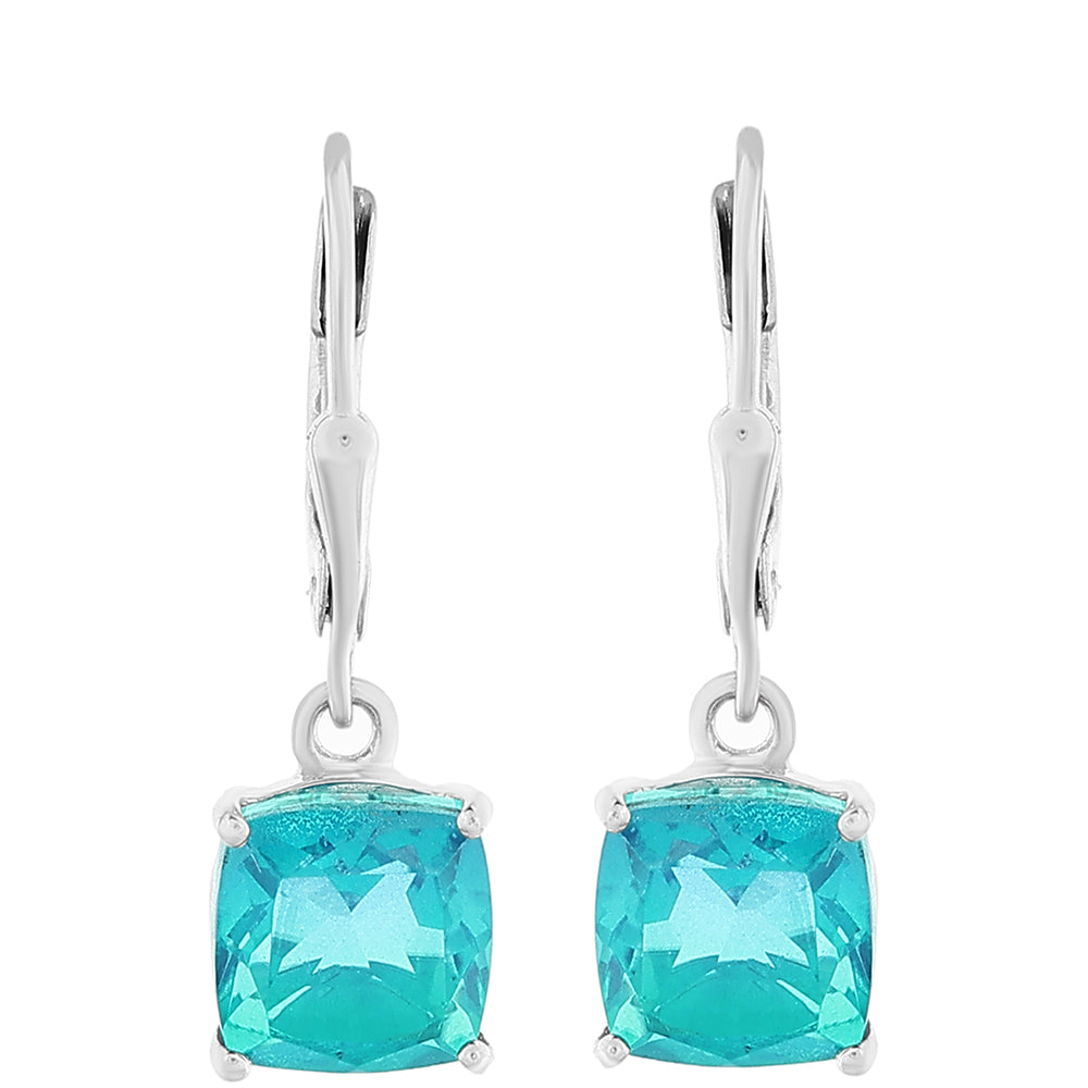 Ezüst Fülbevaló Páva Kvarccal