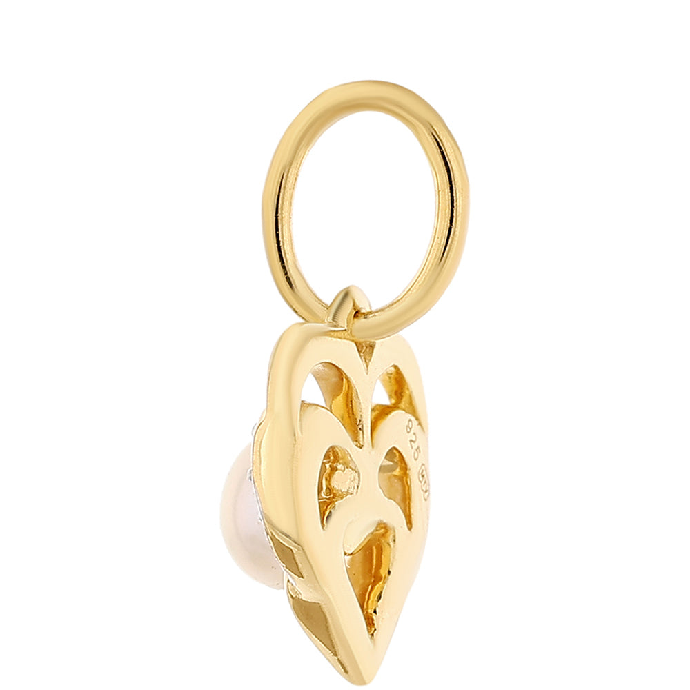 Arannyal Bevont Ezüst Medál Barokk Édesvízi Tenyésztett Gyönggyel és Fehér Topázzal 2 