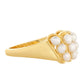 Arannyal Bevont Ezüst Gyűrű Barokk Édesvízi Tenyésztett Gyönggyel