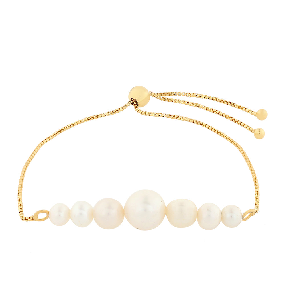 Arannyal Bevont Ezüst Karkötő Barokk Édesvízi Tenyésztett Gyönggyel 1 