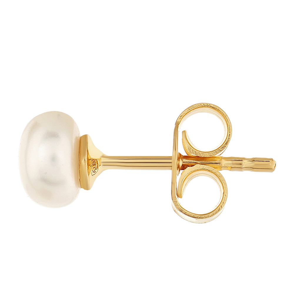 Arannyal Bevont Ezüst Fülbevaló Barokk Édesvízi Tenyésztett Gyönggyel 2 