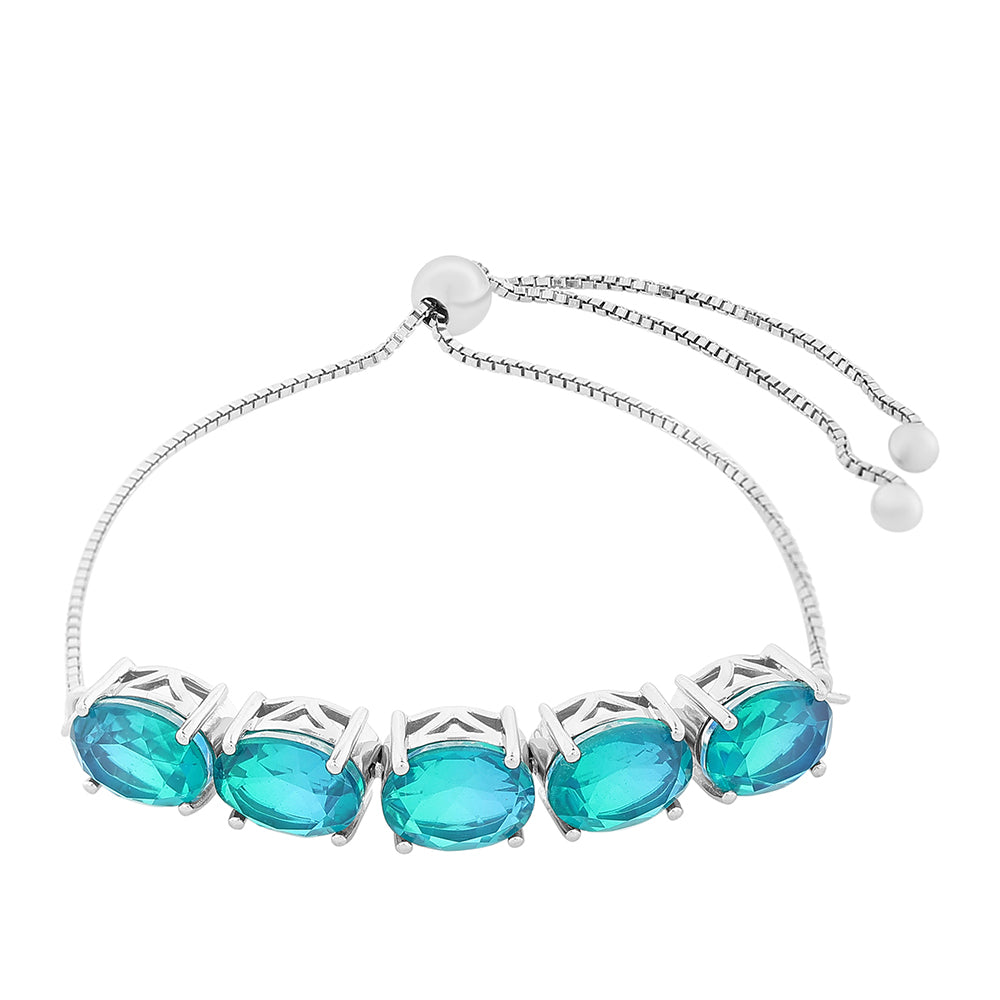 Ezüst Karkötő Páva Kvarccal