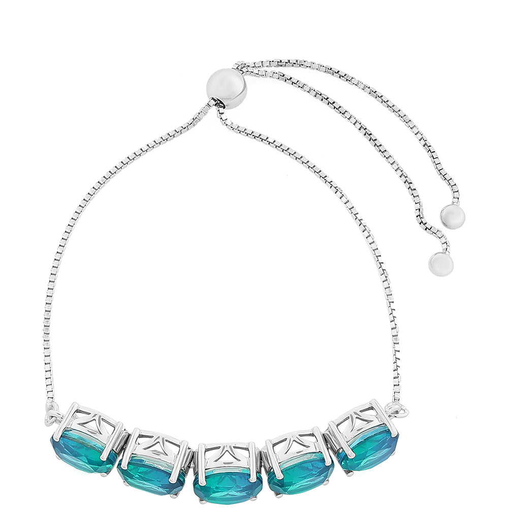 Ezüst Karkötő Páva Kvarccal