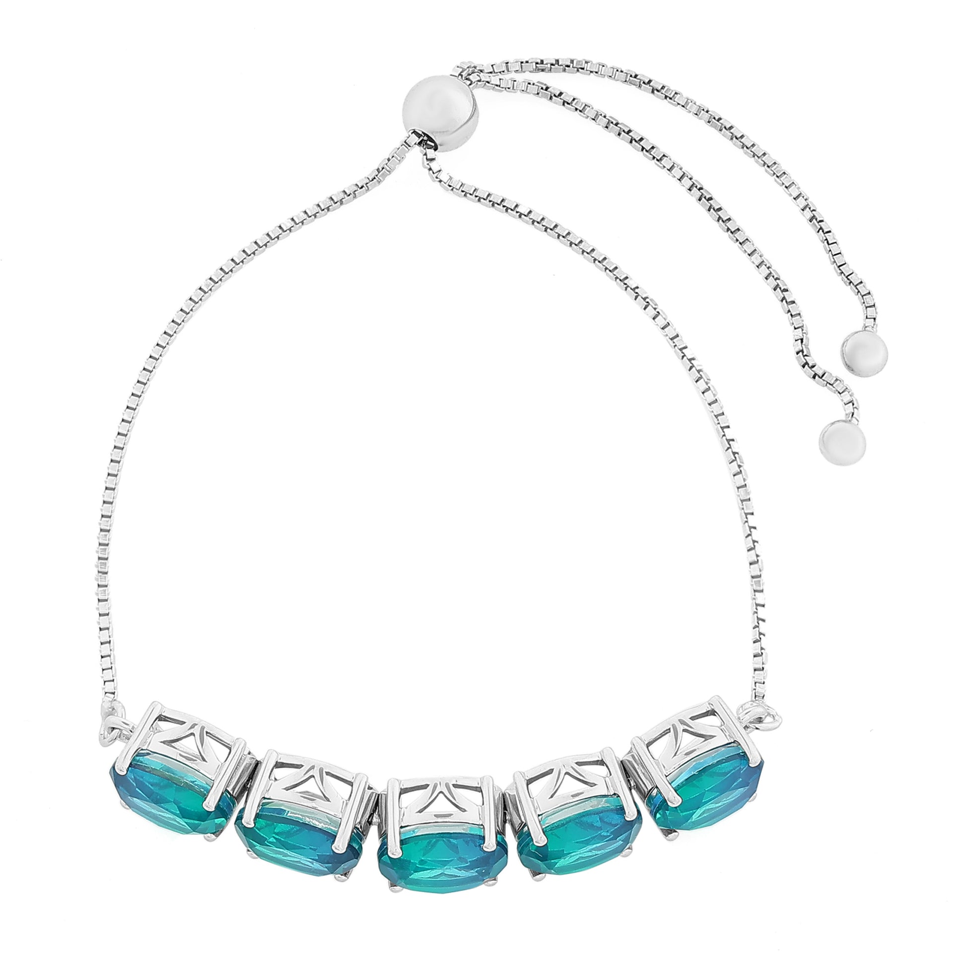 Ezüst Karkötő Páva Kvarccal 3 