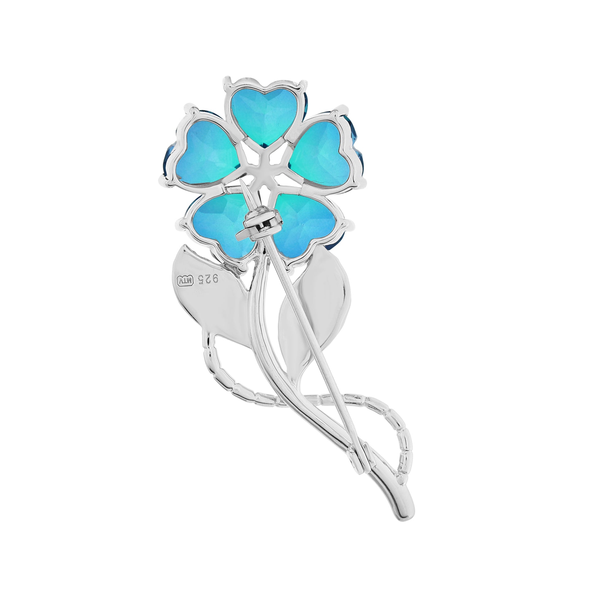 Ezüst Bross Páva Kvarccal 4 