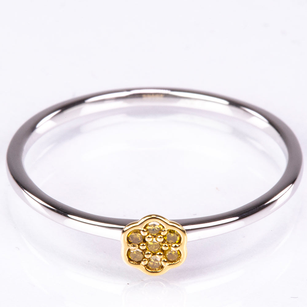 Ezüst Gyűrű Verona-i Zöld Gyémánttal 3 