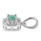 Ezüst Szett Brazil Smaragddal és Fehér Topázzal ( Fülbevaló+Gyűrű+Medál )