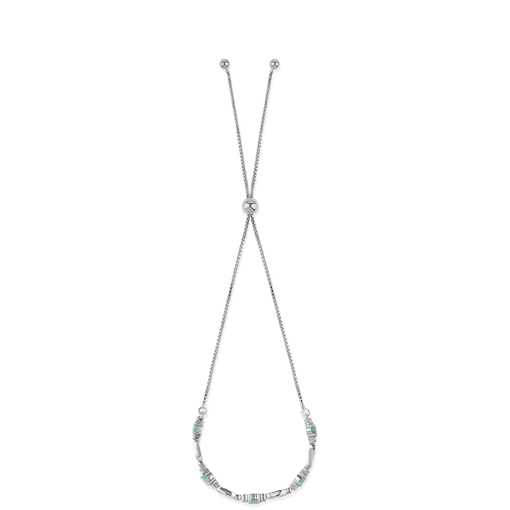 Ezüst Karkötő Brazil Smaragddal és Fehér Topázzal 2 