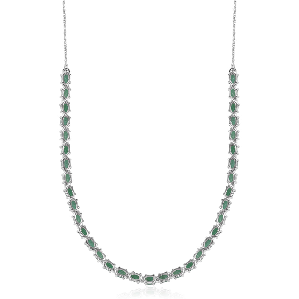 Ezüst Nyaklánc Brazil Smaragddal 2 