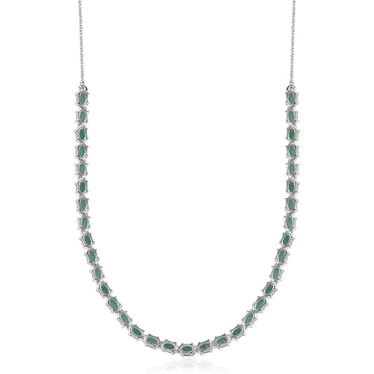 Ezüst Nyaklánc Brazil Smaragddal