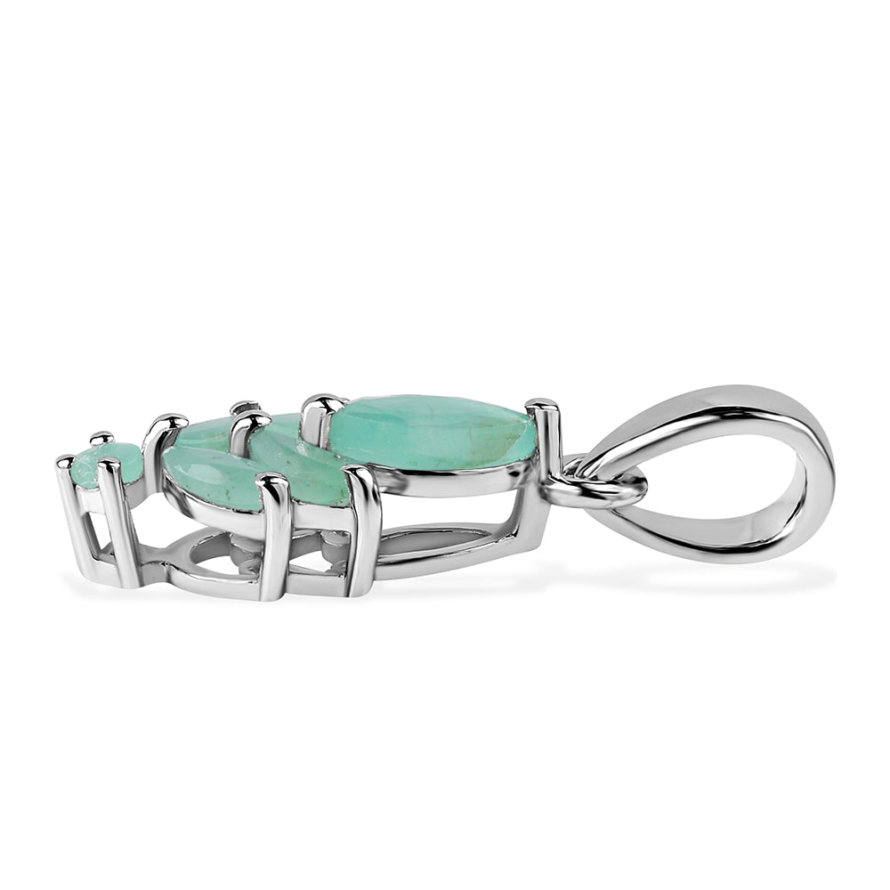 Ezüst Medál Brazil Smaragddal 2 