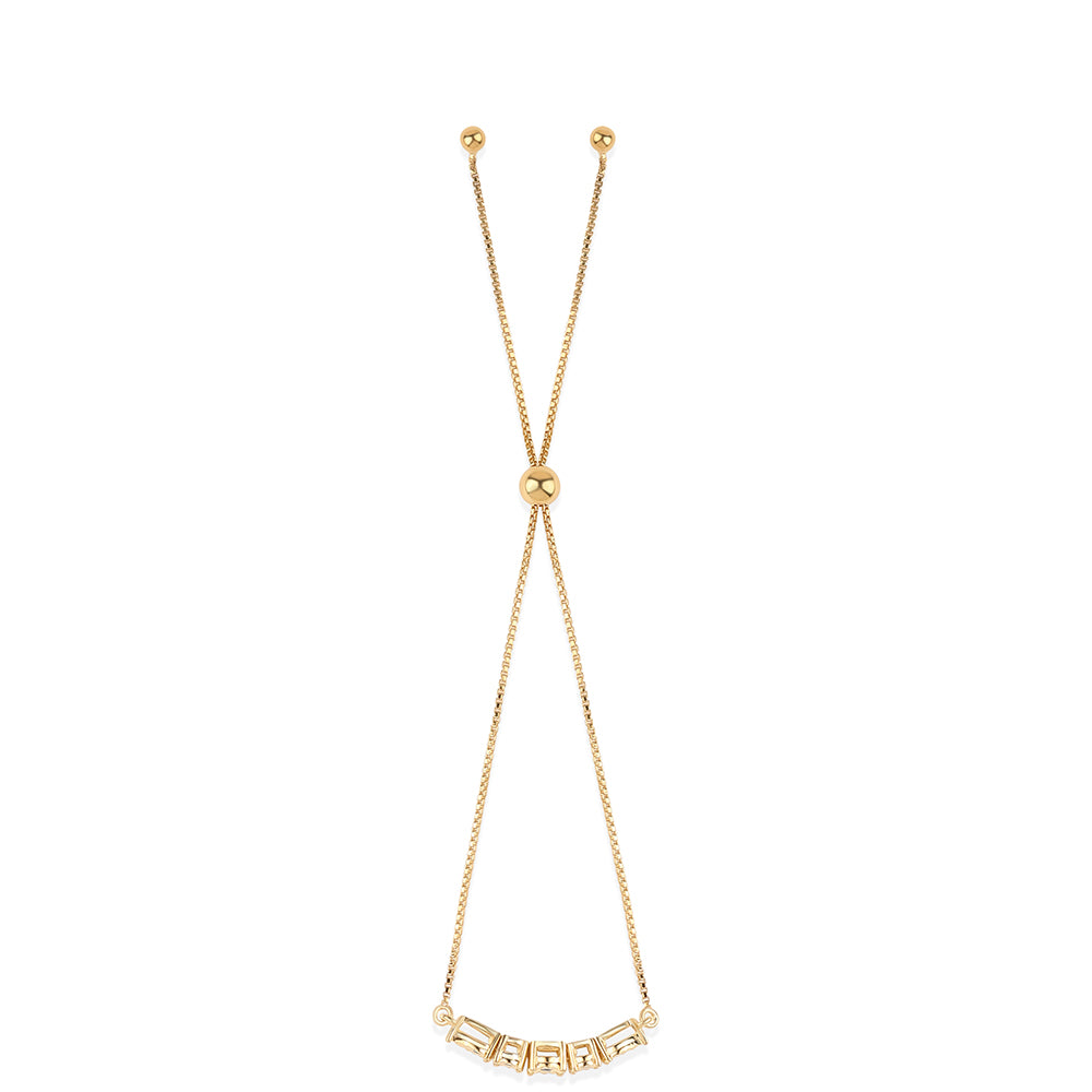 Arannyal Bevont Ezüst Karkötő Kék Gyémánttal 2 