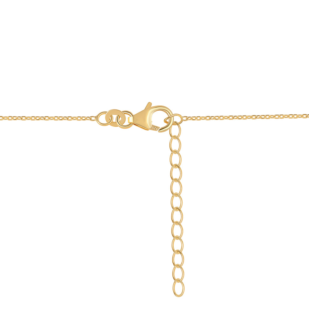 Arannyal Bevont Ezüst Nyaklánc Iolittal 2 