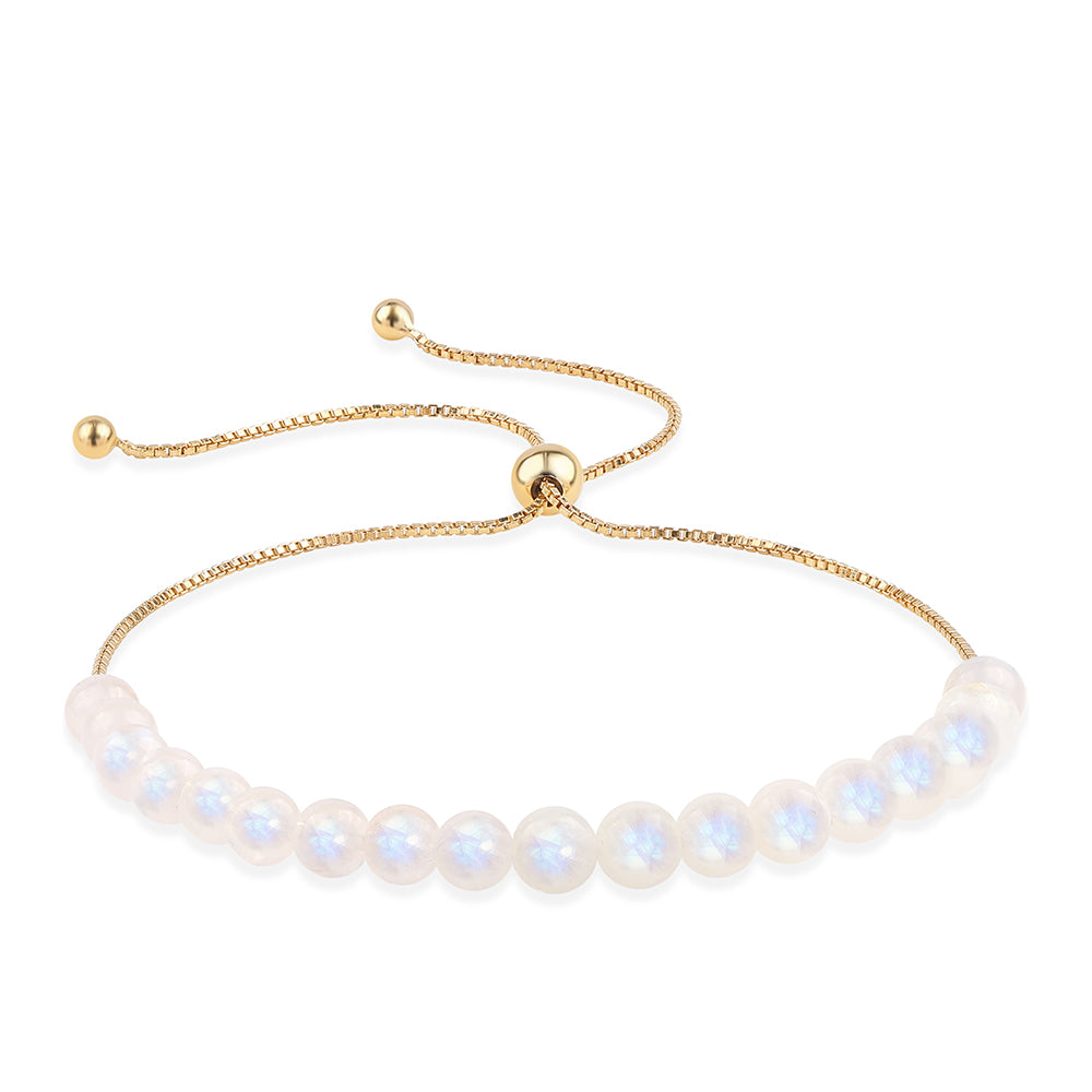 Arannyal Bevont Ezüst Karkötő Szivárvány Holdkővel 1 