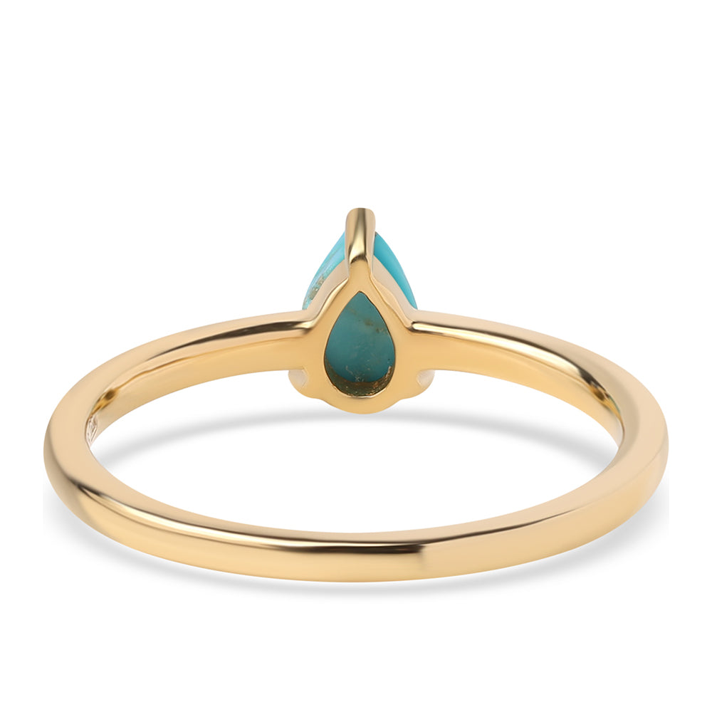 Arannyal Bevont Ezüst Gyűrű Csipkerózsika Türkizzel 2 