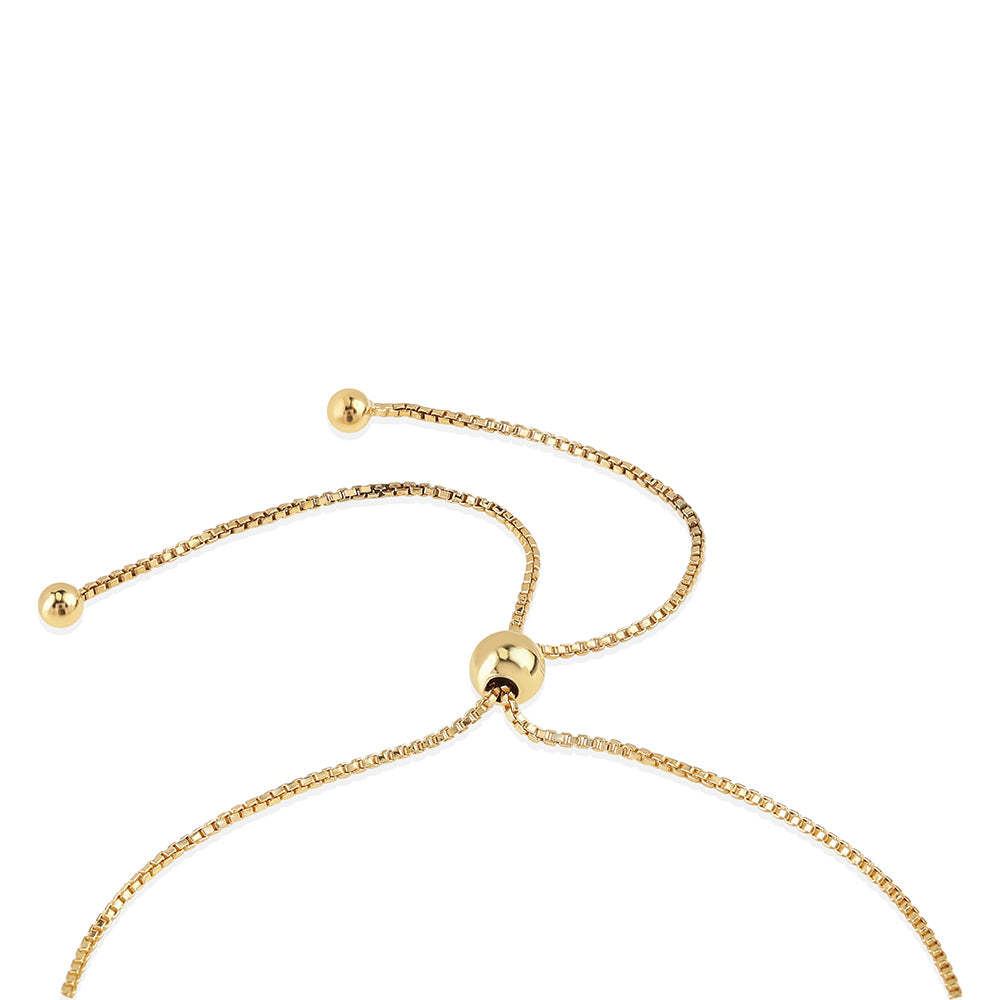 Arannyal Bevont Ezüst Karkötő Kék Gyémánttal