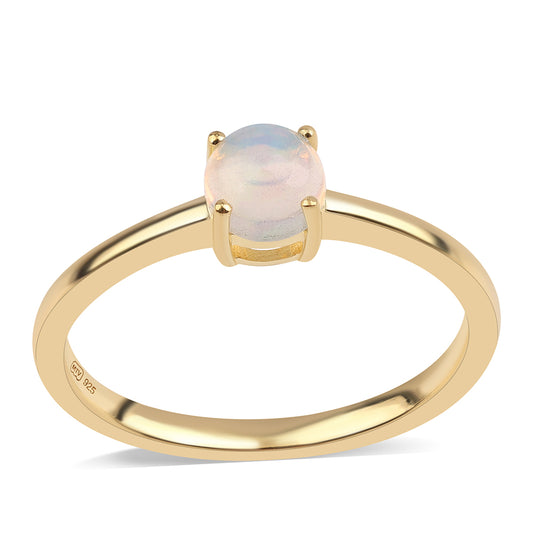 Arannyal Bevont Ezüst Gyűrű Etiópiai Opállal