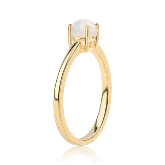Arannyal Bevont Ezüst Gyűrű Etiópiai Opállal