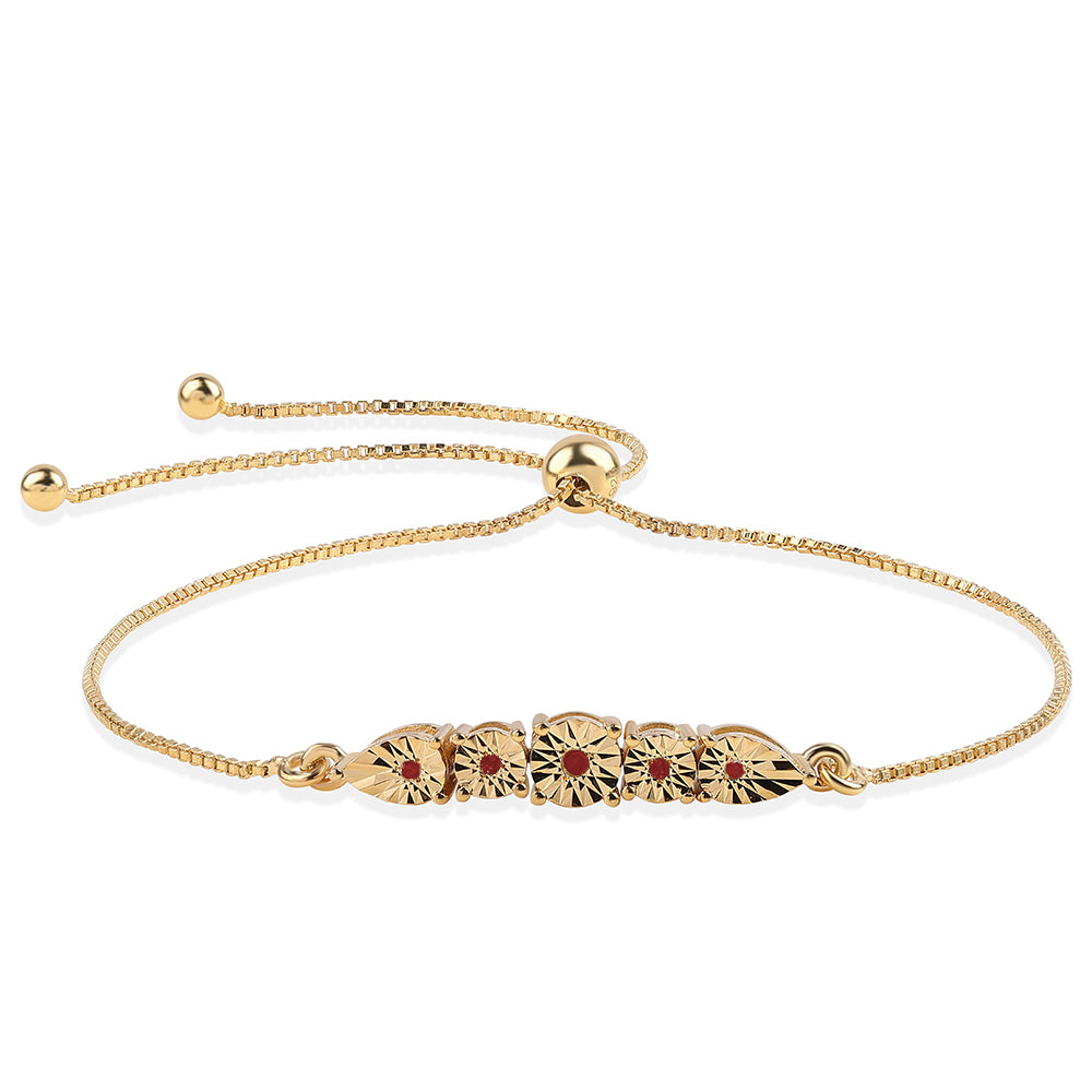 Arannyal Bevont Ezüst Karkötő Fehér Gyémánttal 1 