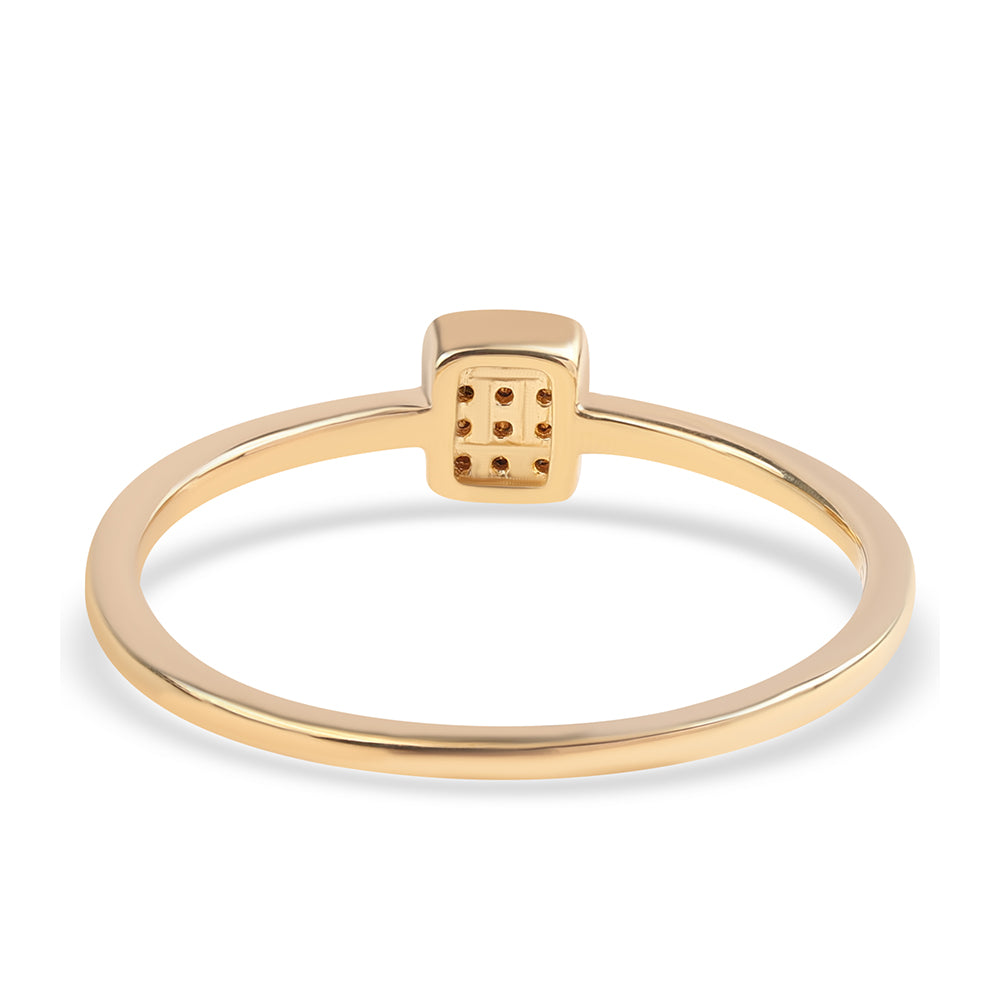 Arannyal Bevont Ezüst Gyűrű Fekete Gyémánttal 3 