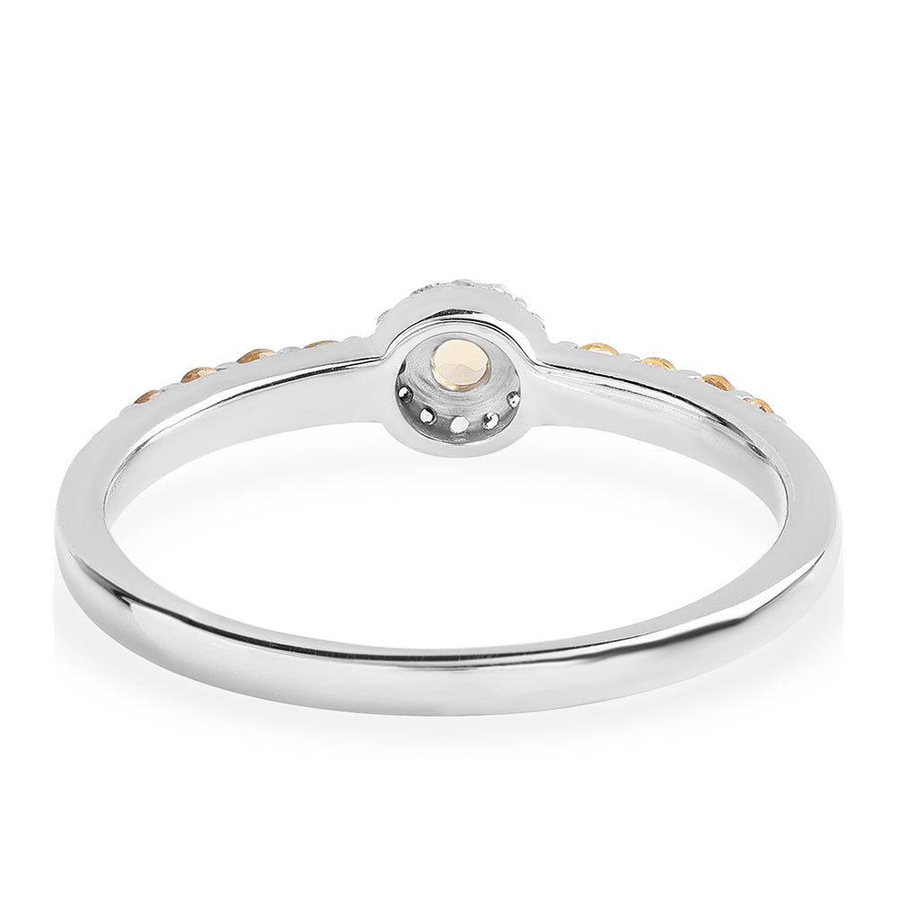 Ezüst Gyűrű "AA" Osztályú Brazíliai Citrinnel és Fehér Topázzal 2 