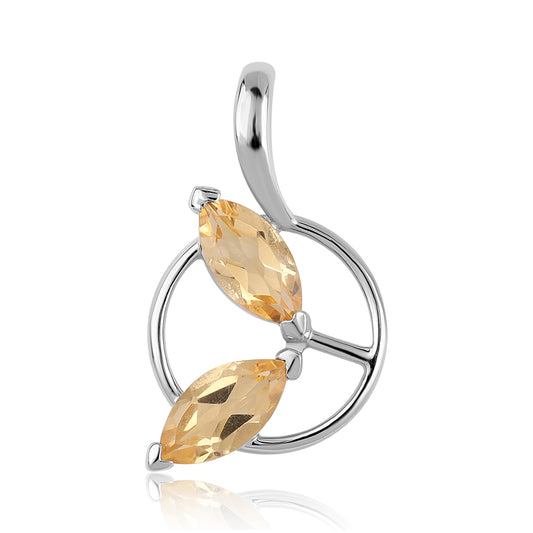 Ezüst Medál "AA" Osztályú Brazíliai Citrinnel