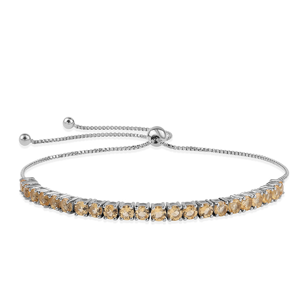 Ezüst Karkötő "AA" Osztályú Brazíliai Citrinnel 1 