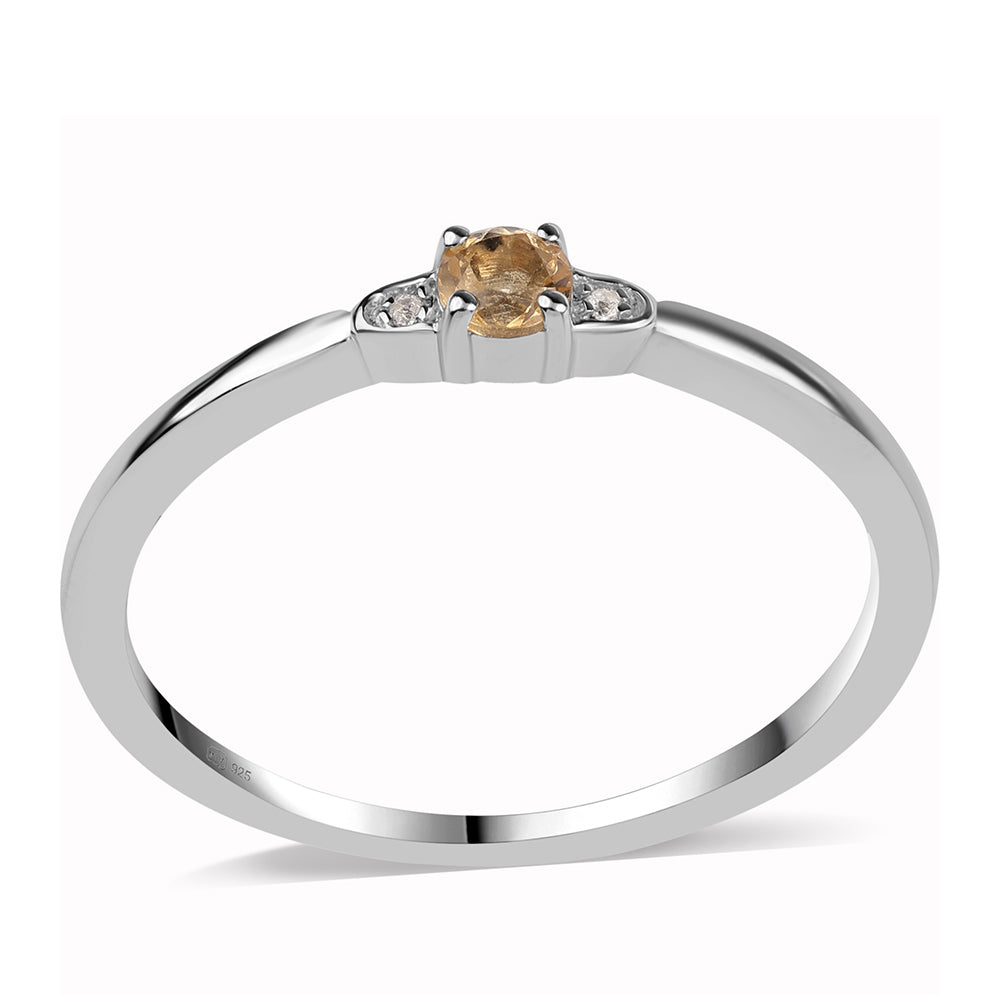 Ezüst Gyűrű "AA" Osztályú Brazíliai Citrinnel és Fehér Topázzal 1 