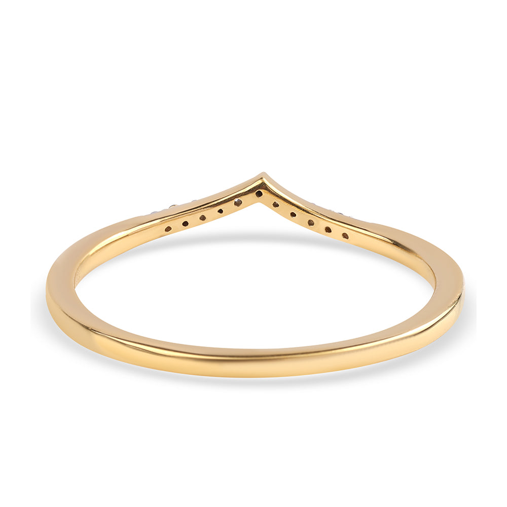 Arannyal Bevont Ezüst Gyűrű Fekete Gyémánttal