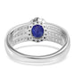 Ezüst Gyűrű Ausztrál Kék Zafírral és Fehér Topázzal