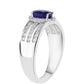 Ezüst Gyűrű Ausztrál Kék Zafírral és Fehér Topázzal