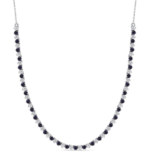 Ezüst Nyaklánc Ausztrál Kék Zafírral és Fehér Topázzal