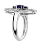 Ezüst Gyűrű Ausztrál Kék Zafírral és Fehér Topázzal