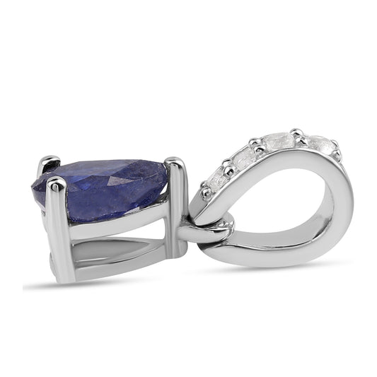 Ezüst Medál Ausztrál Kék Zafírral és Fehér Topázzal