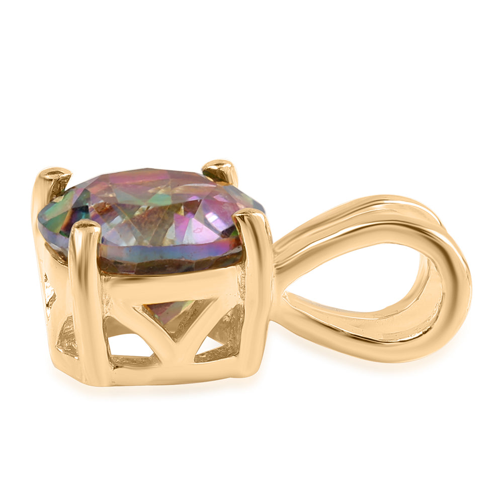 Arannyal Bevont Ezüst Medál Misztikus Topázzal