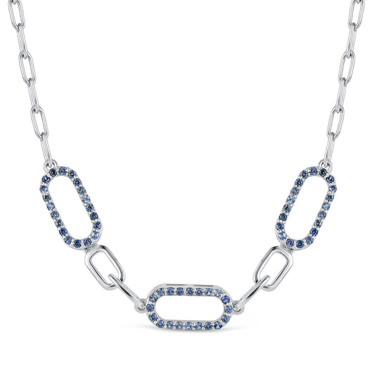 Ezüst Nyaklánc Ausztrál Kék Zafírral