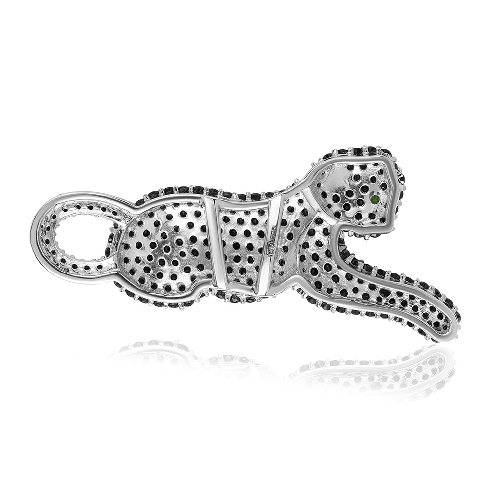 Ezüst Medál Fekete Spinellel és Króm Diopsziddal 2 