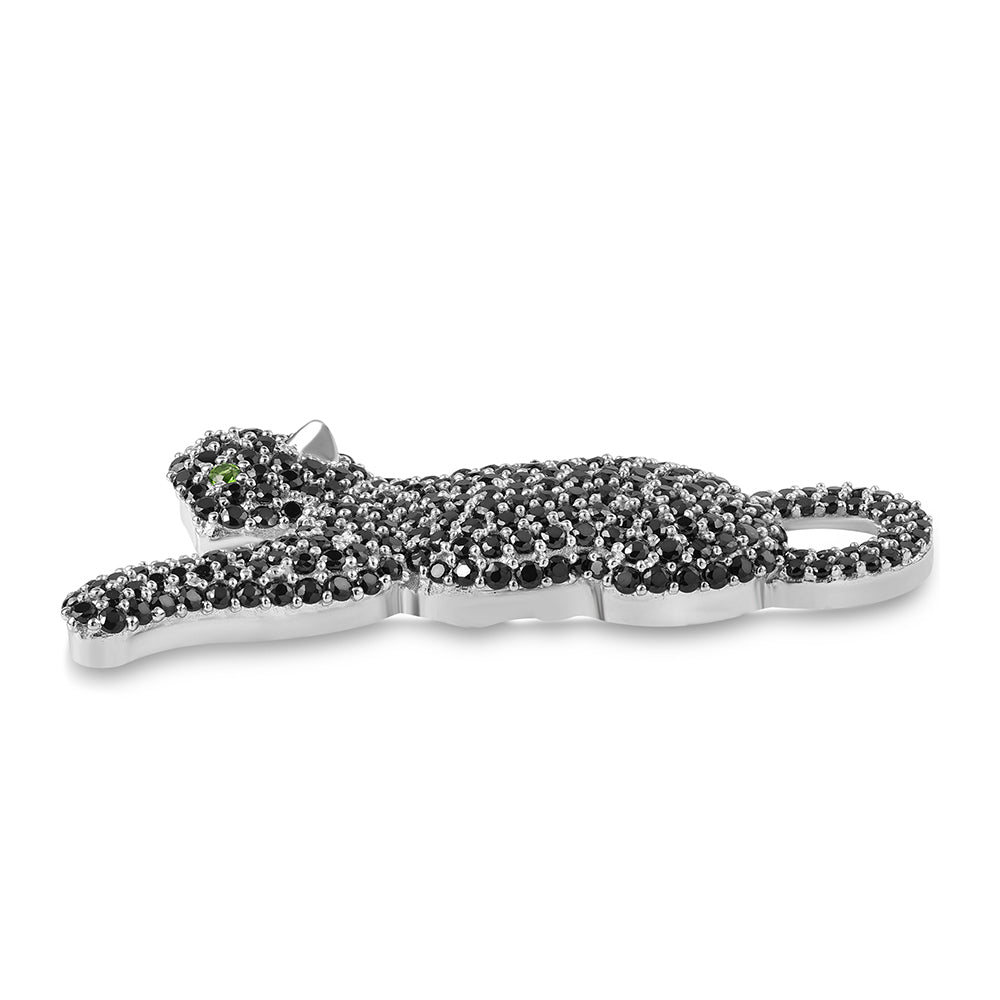 Ezüst Medál Fekete Spinellel és Króm Diopsziddal 3 